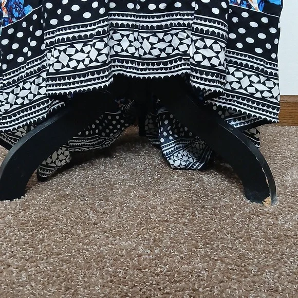 Jealous Tomato blue floral print high low maxi dress size small - Picture 4 of 15